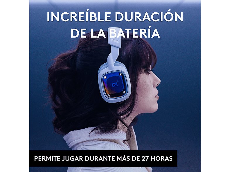 Auriculares gaming - Logitech G Astro A30, Bluetooth, 27h de batería, Micrófono desmontable, Compatible con Playstation 4 y 5, PC/Móvil, Blanco — foto 5