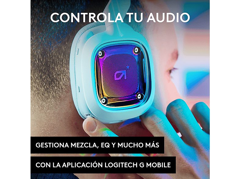 Auriculares gaming - Logitech G Astro A30, Bluetooth, 27h de batería, Micrófono desmontable, Compatible con Playstation 4 y 5, PC/Móvil, Blanco — foto 6