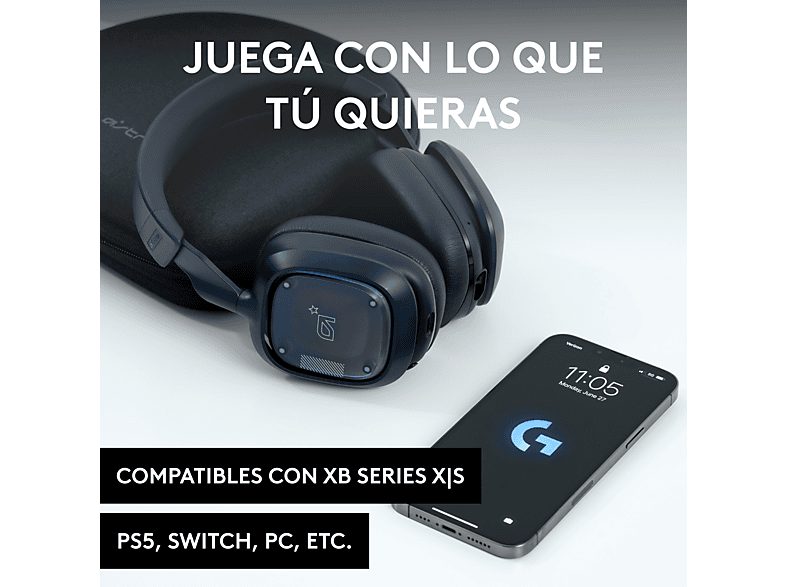 Auriculares gaming - Logitech G Astro A30, Bluetooth, 27hs de batería, Micrófono desmontable, Compatible con Xbox/NSW/PC y Android, Azul — foto 2