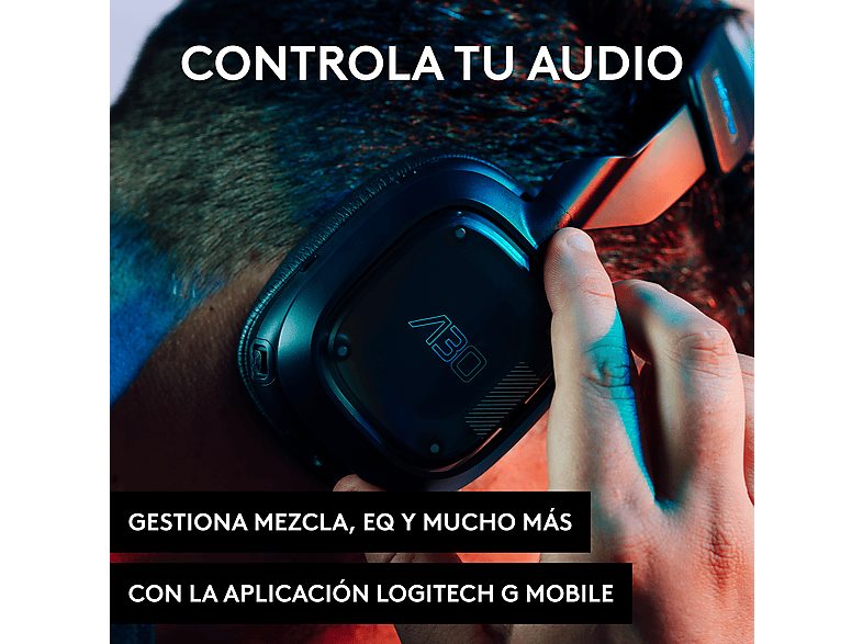 Auriculares gaming - Logitech G Astro A30, Bluetooth, 27hs de batería, Micrófono desmontable, Compatible con Xbox/NSW/PC y Android, Azul — foto 6