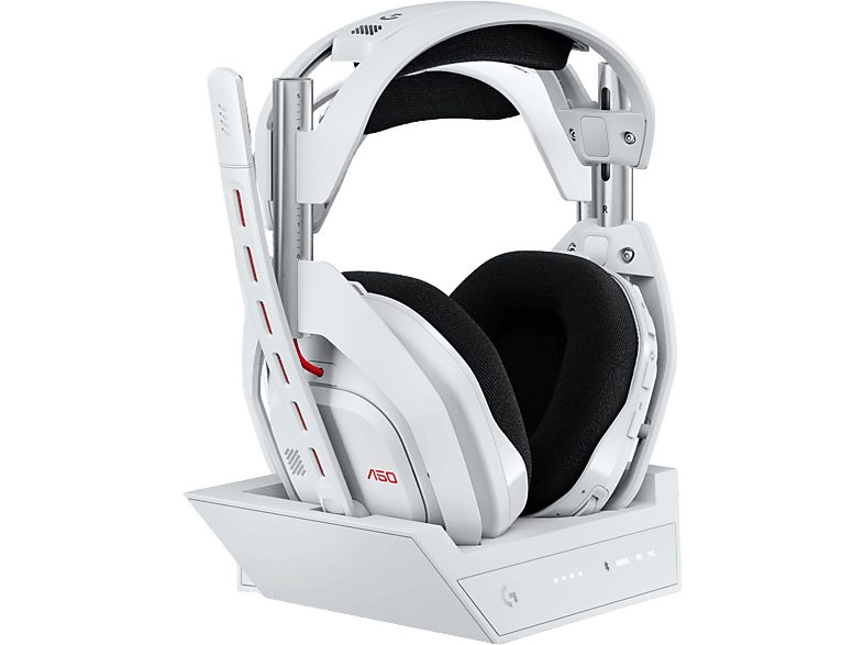 LOGITECH G Auriculares gaming - Logitech G ASTRO A50 Gen 5 + Estación base PlaySync Audio, Inalámbrico, Micrófono 48kHz, PC-PS-Nintendo-Xbox, Lightspeed, Blanco