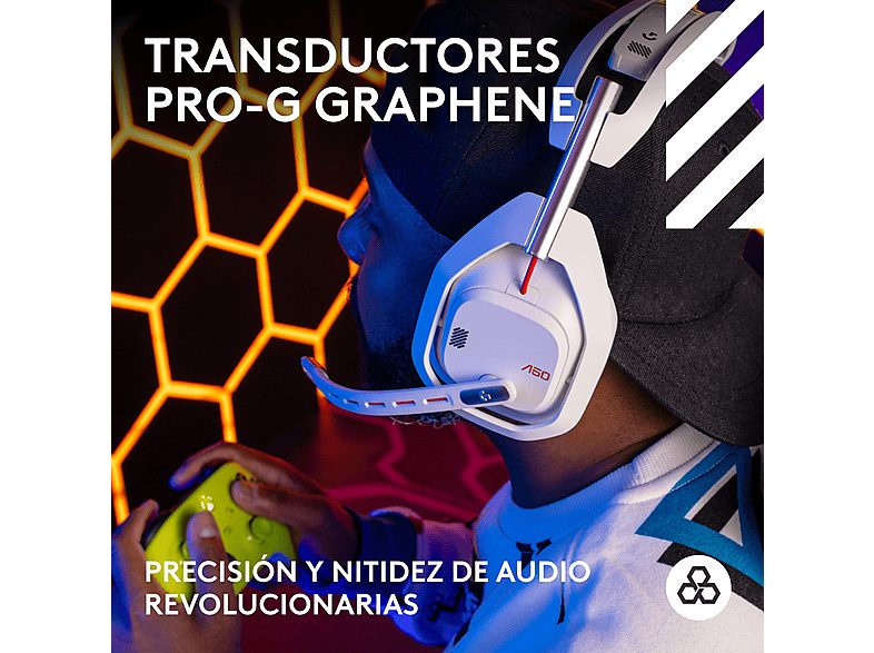 Auriculares gaming - Logitech G ASTRO A50 Gen 5 + Estación base PlaySync Audio, Inalámbrico, Micrófono 48kHz, PC-PS-Nintendo-Xbox, Lightspeed, Blanco — foto 3
