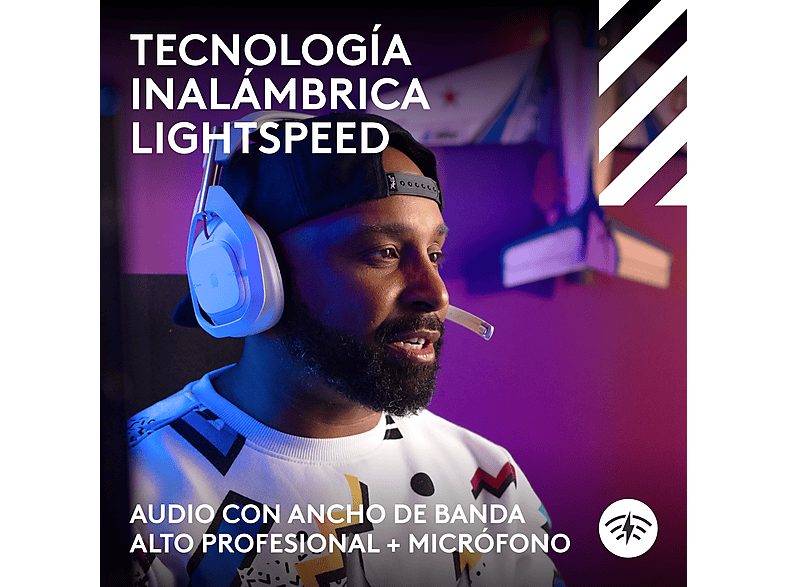 Auriculares gaming - Logitech G ASTRO A50 Gen 5 + Estación base PlaySync Audio, Inalámbrico, Micrófono 48kHz, PC-PS-Nintendo-Xbox, Lightspeed, Blanco — foto 4