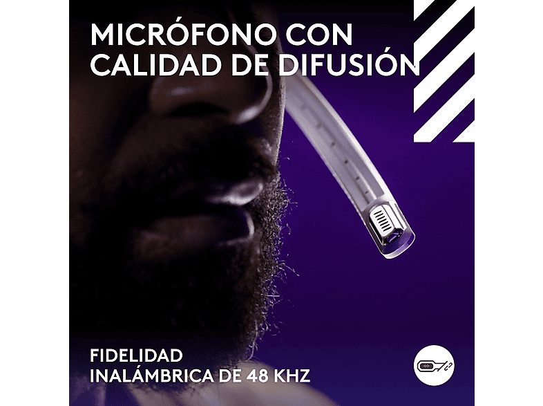 Auriculares gaming - Logitech G ASTRO A50 Gen 5 + Estación base PlaySync Audio, Inalámbrico, Micrófono 48kHz, PC-PS-Nintendo-Xbox, Lightspeed, Blanco — foto 5