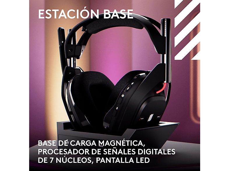 Auriculares gaming - Logitech G ASTRO A50 Gen 5 + Estación base PlaySync Audio, Inalámbrico, Micrófono 48kHz, PC-PS-Nintendo-Xbox, Lightspeed, Negro — foto 10