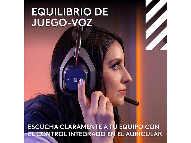 Auriculares gaming - Logitech G ASTRO A50 Gen 5 + Estación base PlaySync Audio, Inalámbrico, Micrófono 48kHz, PC-PS-Nintendo-Xbox, Lightspeed, Negro — foto 11