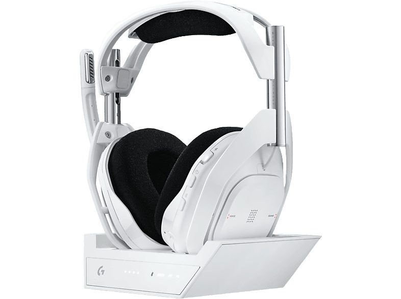 LOGITECH G Auriculares gaming - Logitech G ASTRO A50 X, Estación base, Multidispositivo, HDMI 4K, Lightspeed, Micrófono, PC/Mac/PS/Xbox, Bluetooth, Blanco
