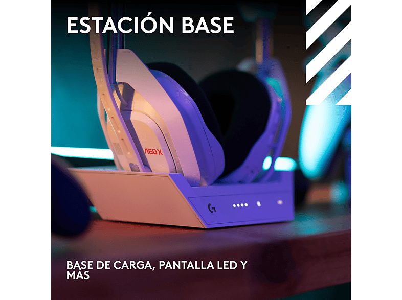 Auriculares gaming - Logitech G ASTRO A50 X, Estación base, Multidispositivo, HDMI 4K, Lightspeed, Micrófono, PC/Mac/PS/Xbox, Bluetooth, Blanco — foto 11