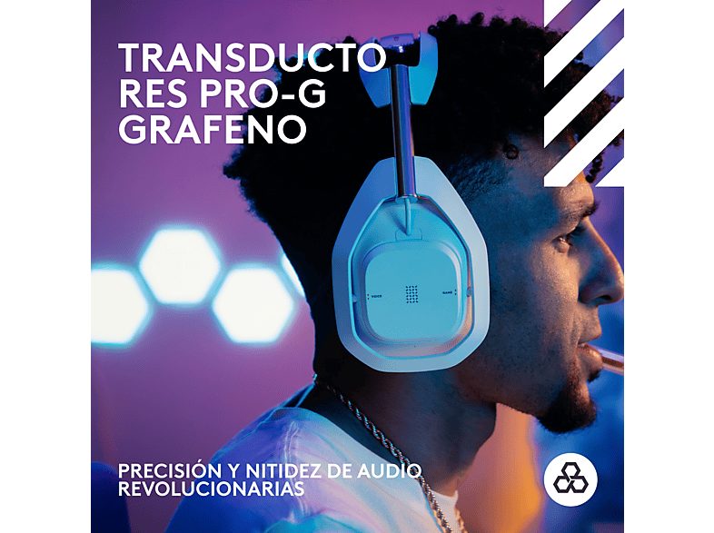 Auriculares gaming - Logitech G ASTRO A50 X, Estación base, Multidispositivo, HDMI 4K, Lightspeed, Micrófono, PC/Mac/PS/Xbox, Bluetooth, Blanco — foto 3