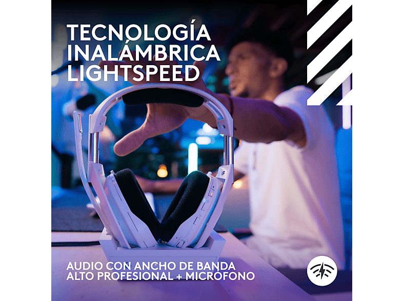 Auriculares gaming - Logitech G ASTRO A50 X, Estación base, Multidispositivo, HDMI 4K, Lightspeed, Micrófono, PC/Mac/PS/Xbox, Bluetooth, Blanco — foto 4