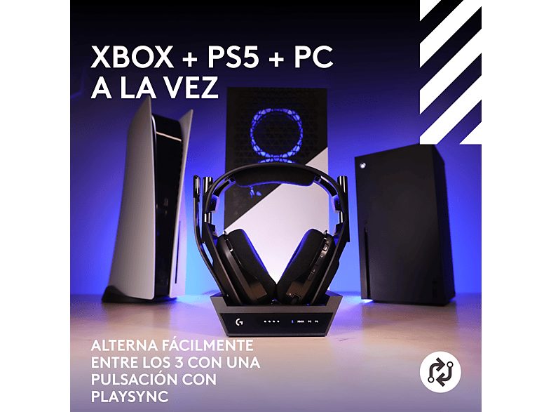 Auriculares gaming - Logitech G ASTRO A50 X, Estación base, Multidispositivo, HDMI 4K, Lightspeed, Micrófono, PC/Mac/PS/Xbox, Bluetooth, Negro — foto 2