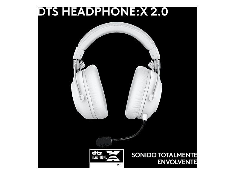 Auriculares gaming - Logitech G Pro X 2 Lightspeed, Inalámbrico, Bluetooth, Transductor de grafeno, 7.1 DTS, PC/PlayStation/Nintendo, Blanco — foto 7