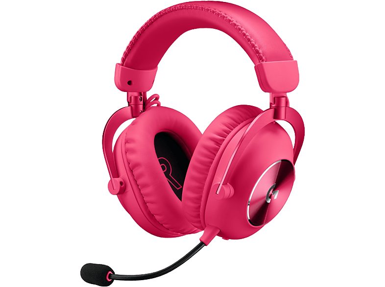 LOGITECH G Auriculares gaming - Logitech G Pro X 2 Lightspeed, Inalámbrico, Bluetooth, Transductor de grafeno, 7.1 DTS, PC/PlayStation/Nintendo, Magenta