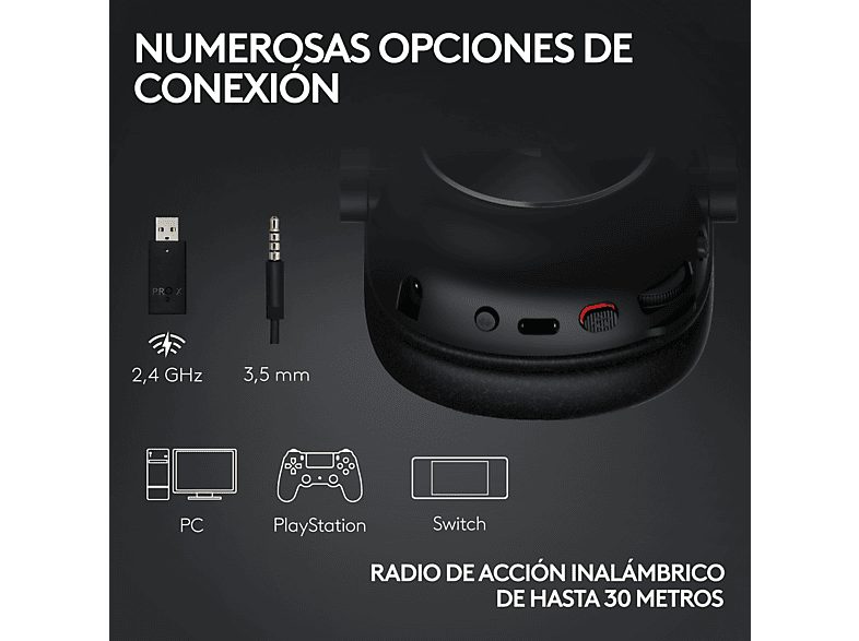 Auriculares gaming - Logitech G Pro X 2 Lightspeed, Inalámbrico, Bluetooth, Transductor de grafeno, 7.1 DTS, PC/PlayStation/Nintendo, Magenta — foto 5