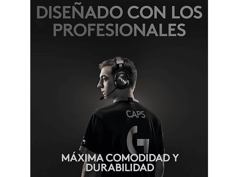 Auriculares gaming - Logitech G PRO X, Inalámbrico, Lightspeed, PC-PS5/PS4, Nintendo, Filtros de voz, Transductores 50 mm, 7.1 canales, 20h, Negro — foto 2