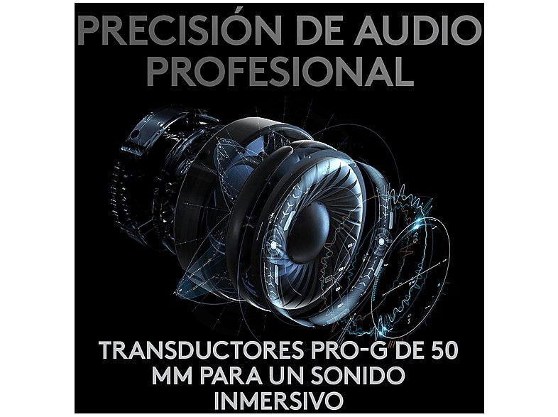 Auriculares gaming - Logitech G PRO X, Inalámbrico, Lightspeed, PC-PS5/PS4, Nintendo, Filtros de voz, Transductores 50 mm, 7.1 canales, 20h, Negro — foto 5