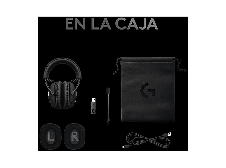 Auriculares gaming - Logitech G PRO X, Inalámbrico, Lightspeed, PC-PS5/PS4, Nintendo, Filtros de voz, Transductores 50 mm, 7.1 canales, 20h, Negro — foto 9