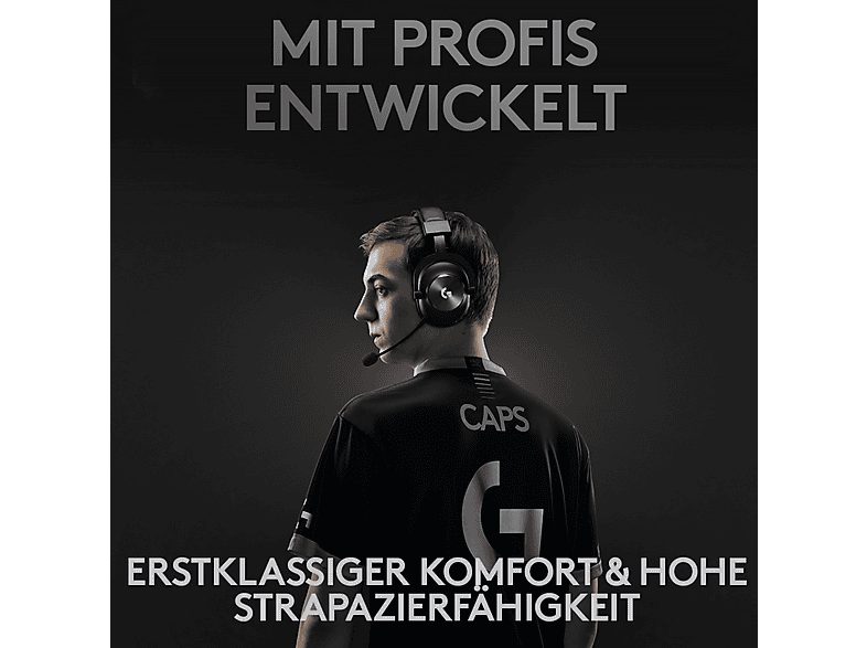 Auriculares gaming  - PRO X WIRED + HS STAND LOGITECH G, Circumaurales, Negro — foto 3