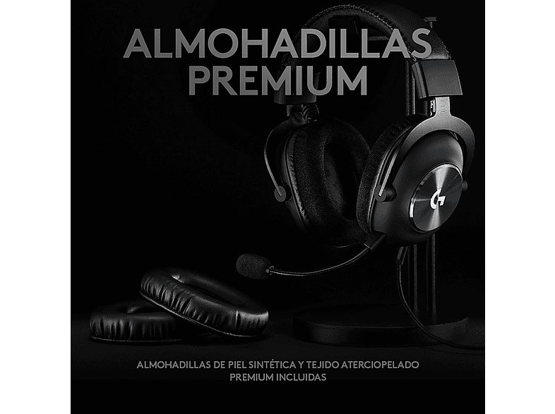 Auriculares gaming  - PRO X WIRED + HS STAND LOGITECH G, Circumaurales, Negro — foto 4