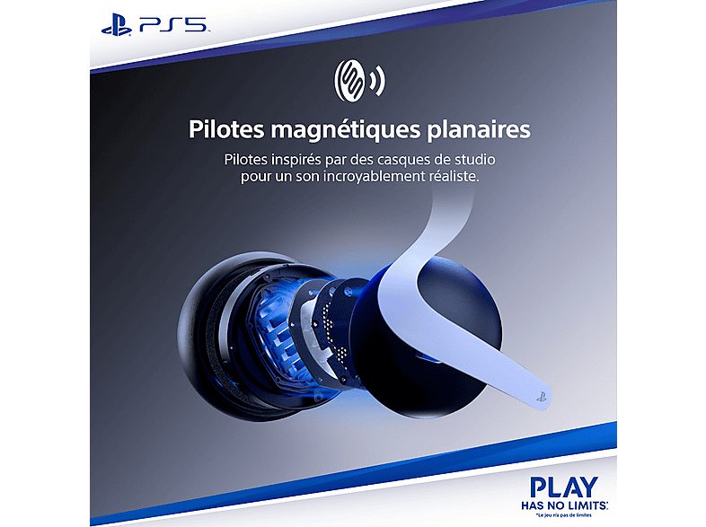 Auriculares gaming  - Pulse Elite SONY, Circumaurales, Bluetooth, Blanco — foto 5