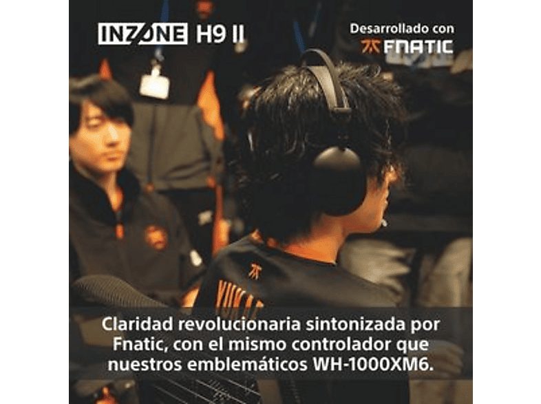 Auriculares gaming - Sony INZONE H9 II, Inalámbricos, Noise Cancelling, Fnatic, Micrófono, IA, 30h, Bluetooth/LE/2,4 GHz, Ligeros, PC, WHG910N, Blanco — foto 3