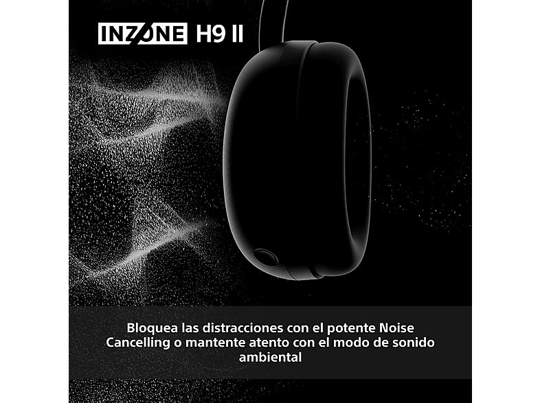 Auriculares gaming - Sony INZONE H9 II, Inalámbricos, Noise Cancelling, Fnatic, Micrófono, IA, 30h, Bluetooth/LE/2,4 GHz, Ligeros, PC, WHG910N, Negro — foto 5
