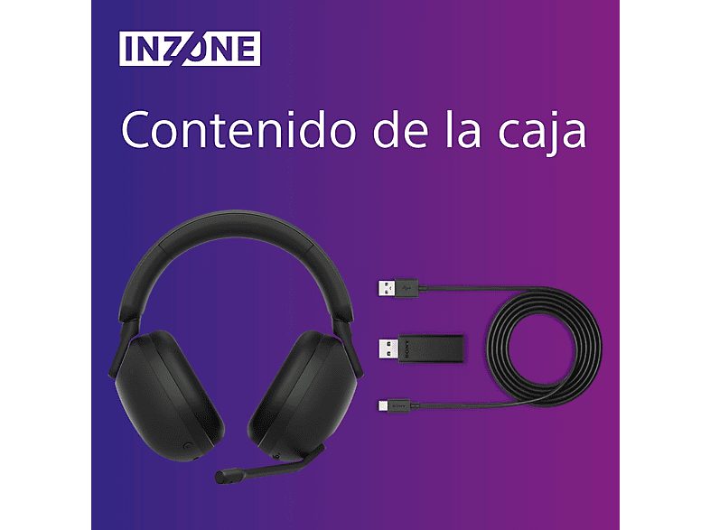 Auriculares gaming - Sony INZONE H9, Noise Cancelling, Inalámbricos, Bluetooth, Sonido espacial 360, 32h, Micrófono, PC / PlayStation 5 (PS5), Negro — foto 7