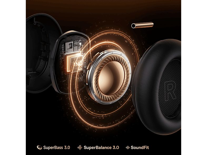 Auriculares inalámbricos - Baseus Inspire XH1 Sound By Bose, Wireless, Cancelación de Ruido, Audio Hi-Res/LDAC, Comodidad Cloud-Soft, Negro Cosmic — foto 9