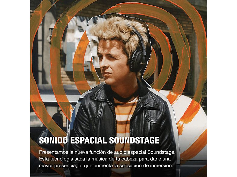 Auriculares inalámbricos - Marshall Monitor III A.N.C., Circumaurales, Bluetooth 5.3, Cancelación de ruido, 100h Autonomía, Plegables, Negro — foto 4