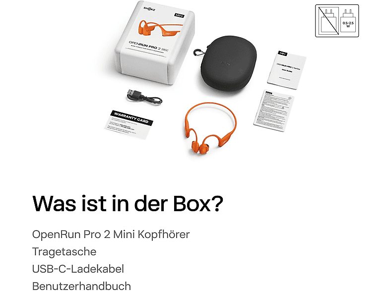 Auriculares Inalámbricos  - OpenRun Pro 2 Mini SHOKZ, Control remoto, Bluetooth, Naranja — foto 2