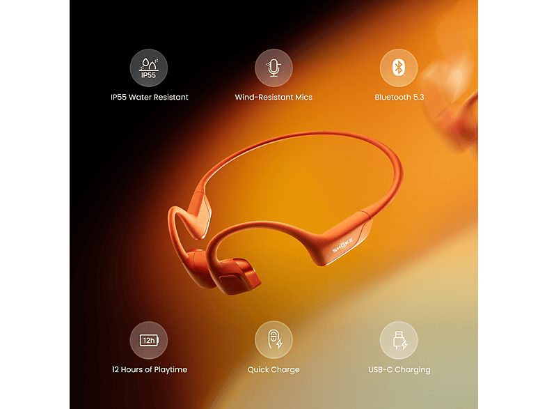 Auriculares Inalámbricos  - OpenRun Pro 2 Mini SHOKZ, Control remoto, Bluetooth, Naranja — foto 5