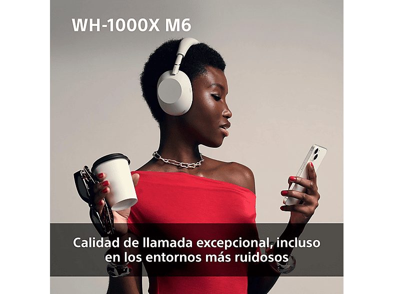 Auriculares inalámbricos - Sony WH-1000XM6, Cancelación ruido, 30h Autonomía, Hi-Res, Carga Rápida, Cómodo, Plegable, iOS/Android, Azul — foto 9