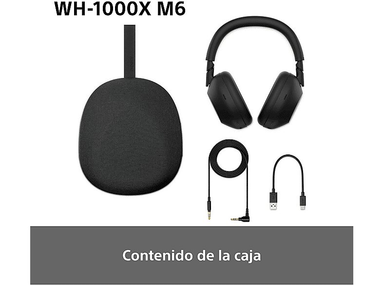 Auriculares inalámbricos - Sony WH-1000XM6, Cancelación ruido, 30h Autonomía, Hi-Res, Carga Rápida, Cómodo, Plegable, iOS/Android, Negro — foto 12