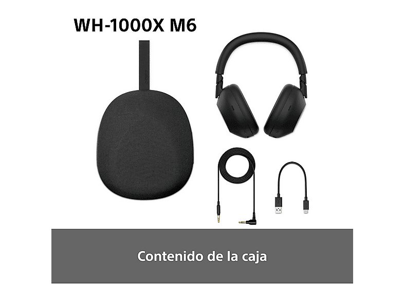 Auriculares inalámbricos - Sony WH-1000XM6, Cancelación ruido, 30h Autonomía, Hi-Res, Carga Rápida, Cómodo, Plegable, iOS/Android, Plata — foto 12
