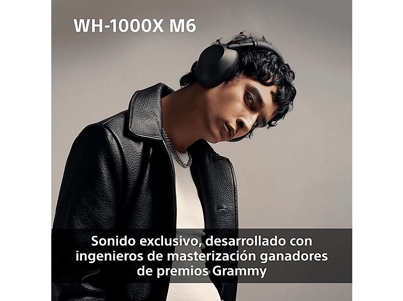 Auriculares inalámbricos - Sony WH-1000XM6, Cancelación ruido, 30h Autonomía, Hi-Res, Carga Rápida, Cómodo, Plegable, iOS/Android, Plata — foto 4