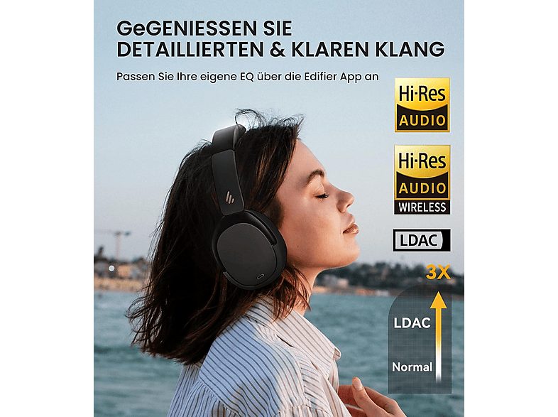 Auriculares inalámbricos  - WH950NB EDIFIER, Supraaurales, Bluetooth, Not available — foto 2