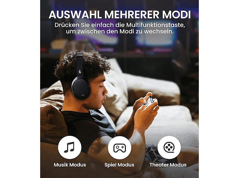 Auriculares inalámbricos  - WH950NB EDIFIER, Supraaurales, Bluetooth, Not available — foto 3