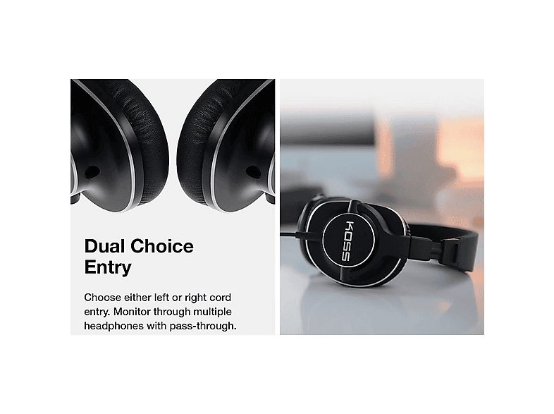 Auriculares  - PRO4S Studio KOSS, Circumaurales, Negro — foto 4