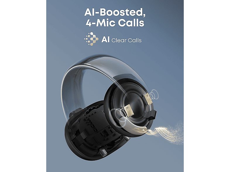 Auriculares True Wireless  - Aeroclip SOUNDCORE, Control remoto, Bluetooth, Negro — foto 6