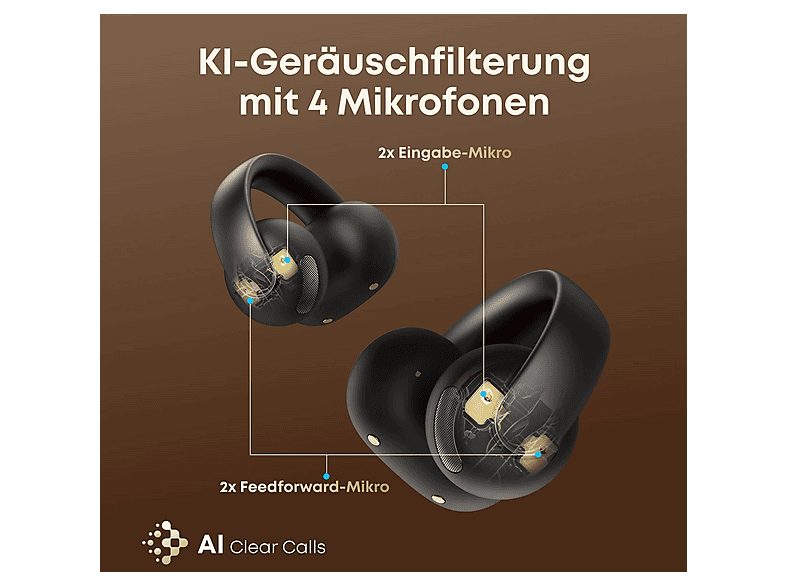 Auriculares True Wireless  - Aeroclip SOUNDCORE, Control remoto, Bluetooth, Negro — foto 8