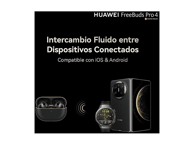 Auriculares True Wireless - Huawei FreeBuds Pro 4, 33h Autonomía, Cancelación de Ruido, Doble Conexión, Blanco — foto 12