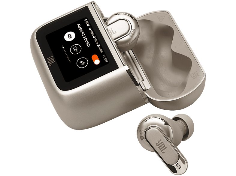 Auriculares True Wireless - JBL Tour Pro 3, Sonido espacial 360, Cancelación de ruido adaptativa, 40 h, Estuche con pantalla, asistente de voz, Latte — foto 4