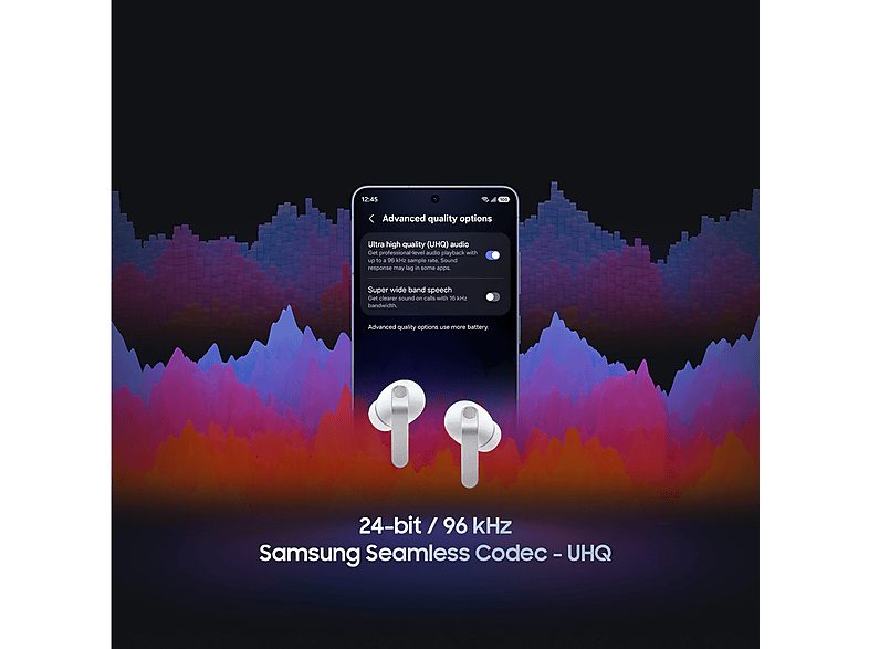 Auriculares True Wireless - Samsung Galaxy Buds4 Pro, Cancelación Activa de Ruido (ANC), Bluetooth 6.1, Autonomía hasta 6 horas con ANC, Blanco — foto 4