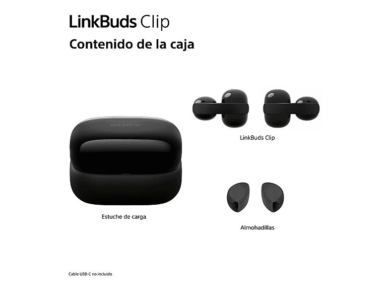 Auriculares True Wireless - Sony LinkBuds Clip, Estilo abierto, 3 modos de escucha, IPX4, Llamadas nítidas, 37 horas, IA, Táctil, iOS/Android, Beige — foto 12