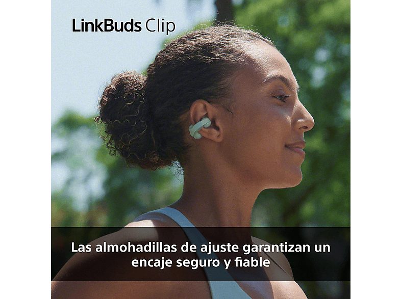 Auriculares True Wireless - Sony LinkBuds Clip, Estilo abierto, 3 modos de escucha, IPX4, Llamadas nítidas, 37 horas, IA, Táctil, iOS/Android, Beige — foto 6