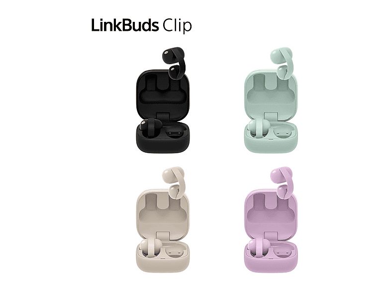 Auriculares True Wireless - Sony LinkBuds Clip, Estilo abierto, 3 modos de escucha, IPX4, Llamadas nítidas, 37 horas, IA, Táctil, iOS/Android, Lavanda — foto 14