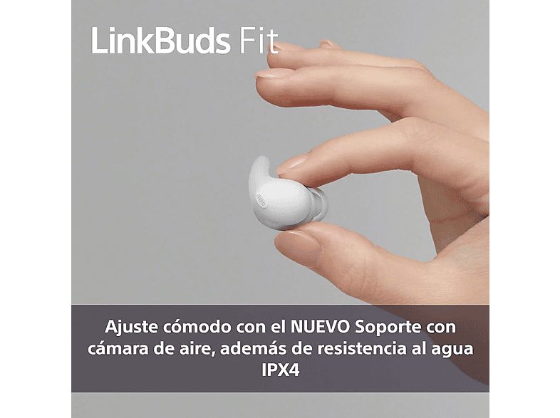 Auriculares True Wireless - Sony LinkBuds Fit, Cancelación de ruido (Noise Cancelling), Bluetooth, HiRes, 21 horas, iOS y Android, Google, IPX4, Negro — foto 2