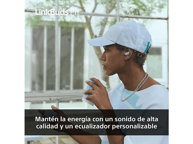 Auriculares True Wireless - Sony LinkBuds Fit, Cancelación de ruido (Noise Cancelling), Bluetooth, HiRes, 21 horas, iOS y Android, Google, IPX4, Verde — foto 6