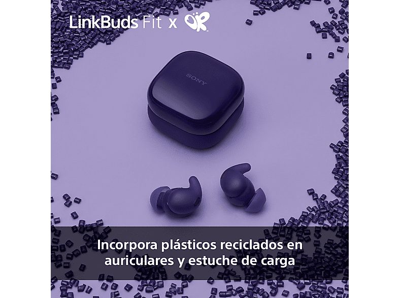 Auriculares True Wireless - Sony LinkBuds Fit, Cancelación de ruido (Noise Cancelling), Bluetooth, HiRes, 21 horas, iOS y Android, Google, IPX4,Morado — foto 4