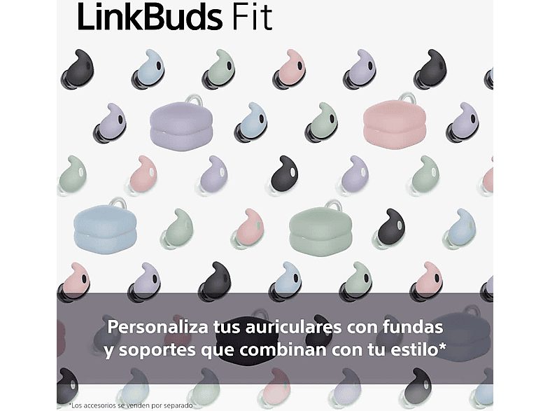 Auriculares True Wireless - Sony LinkBuds Fit, Cancelación de ruido (Noise Cancelling), Bluetooth, HiRes, 21 horas, iOS y Android, Google, IPX4,Morado — foto 5